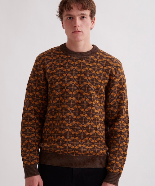 Saturdays NYC(サタデーズ ニューヨークシティ )の「GREG BLOCKPRINT SWEATER(ニット/セーター・レディース・サックス/ダークブラウン・XL/L/S/M)」の22枚目の写真