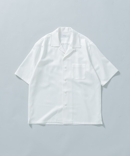 URBAN RESEARCH ROSSO（アーバンリサーチロッソ）の「『WEB限定』『セットアップ対応』パナマ風オープンカラー半袖シャツ（シャツ/ブラウス・メンズ・NAVY/WHITE/ICE GRAY/MOCHA/BLACK・M/L）」の14枚目の写真