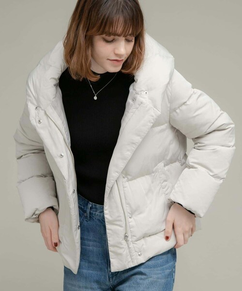 URBAN RESEARCH Sonny Label（アーバンリサーチサニーレーベル）の「『WEB限定』撥水ショールカラーミディコート（その他アウター・レディース・ブラック/ネイビー/ライトグレー・FREE）」の14枚目の写真