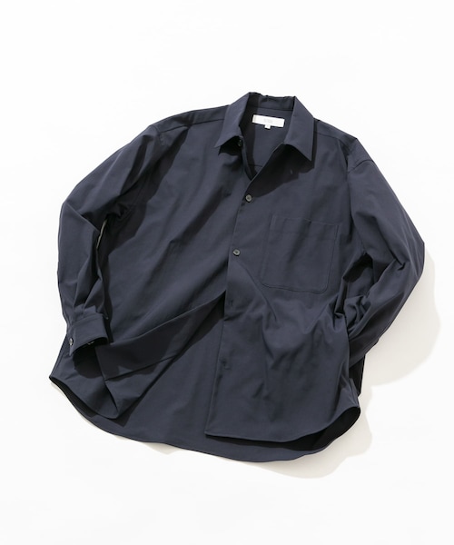 URBAN RESEARCH ROSSO（アーバンリサーチロッソ）の「『セットアップ対応』MARUI ORIMONO　3H DryFabricストレッチシャツジャケット（テーラードジャケット・メンズ・BLACK/NAVY・M/L/XL）」の2枚目の写真