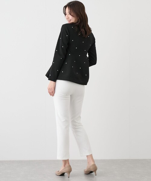 Jayro(ジャイロ)の「ドット刺繍ニット(ニット/セーター・レディース・ブラック/オフホワイト/ピンク・M)」の10枚目の写真