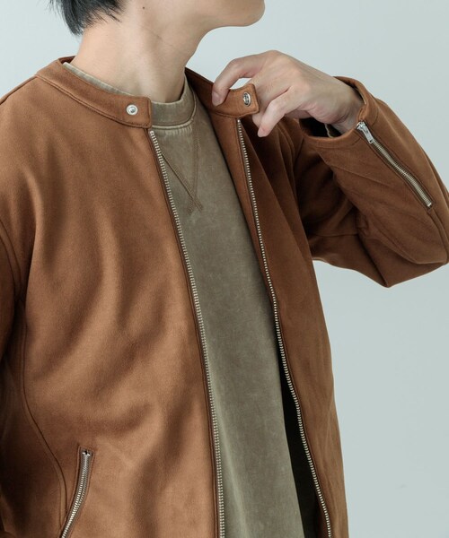 ITEMS URBANRESEARCH（アイテムズ アーバンリサーチ）の「裏フリース F.S. シングル ライダース（ライダースジャケット・メンズ・BLK/BRN/CHA・M/L）」の20枚目の写真