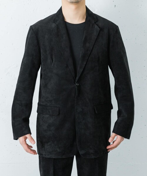 URBAN RESEARCH(アーバンリサーチ)の「semoh Suede Jacket(テーラードジャケット・メンズ・BLACK・2/3)」の4枚目の写真