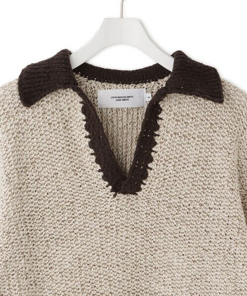 ADAM ET ROPE'（アダムエロペ）の「【JANE SMITH（ジェーンスミス）】3G KNIT POLO（ポロシャツ・レディース・キナリ・36）」の4枚目の写真