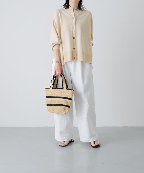 かぐれ（カグレ）の「ハイツイストコットンワイドカーディガン（カーディガン/ボレロ・レディース・IVORY/BLACK/MINT GRAY・Free）」の11枚目の写真