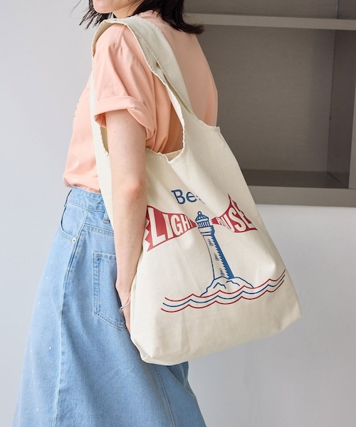 ROPE' PICNIC（ロペピクニック）の「【HERRY HANSEN/へリーハンセン】TEAR DROP TOTE（トートバッグ・レディース・キナリ/キナリ系・F）」の3枚目の写真