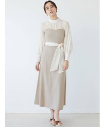 LAGUNAMOON | ビスチェニットドッキングワンピース(ワンピース)