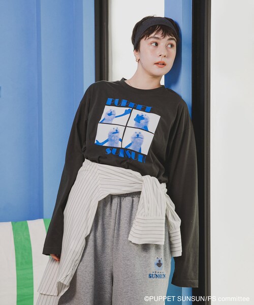 SENSE OF PLACE by URBAN RESEARCH（センスオブプレイスバイアーバンリサーチ）の「『ユニセックス』『別注』SUNSUN×SENSE OF PLACE　スウェットパンツ（スウェットパンツ・レディース・L.GRAY/NAVY・M/L）」の6枚目の写真