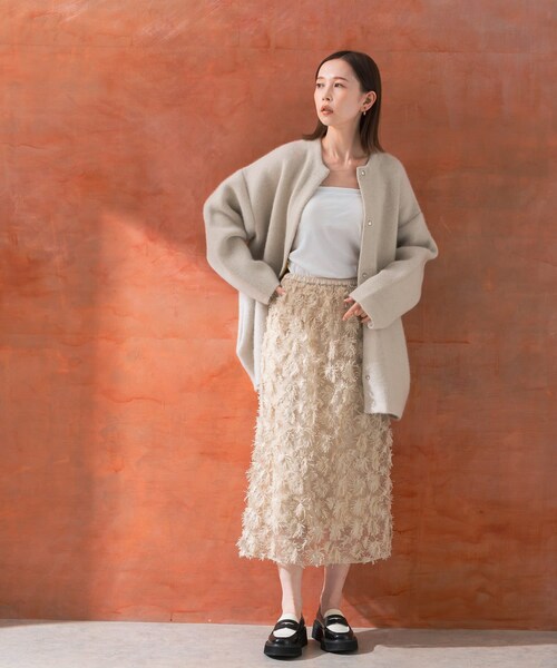 URBAN RESEARCH ROSSO（アーバンリサーチロッソ）の「チュールフラワーレイヤードスカート（スカート・レディース・black/l.beige・FREE）」の22枚目の写真