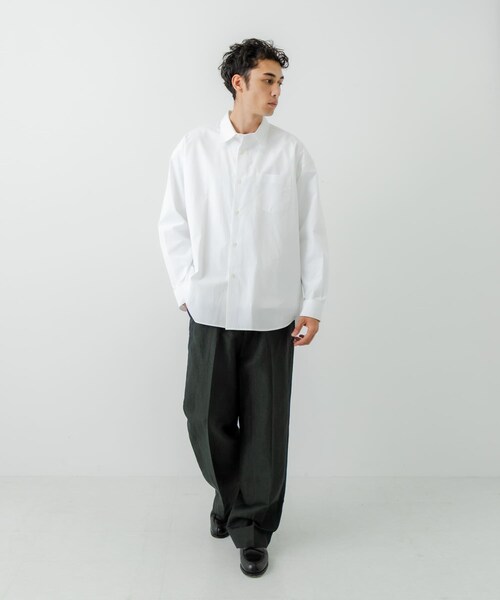 URBAN RESEARCH（アーバンリサーチ）の「『一部WEB限定カラー』THOMAS MASON OVER SHIRTS（シャツ/ブラウス・メンズ・WHITE/ROYAL/BROWN/BLACK/BLUE ST/S.GREEN・S/M/L/XL）」の13枚目の写真