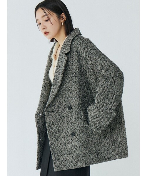 LAGUNAMOON（ラグナムーン）の「ネップツイードオーバージャケットコート（その他アウター・レディース・ミックス/ベージュ・F）」の18枚目の写真