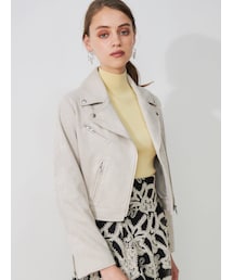 MERCURYDUO | フェイクスエードコンパクトライダースジャケット(ライダースジャケット)