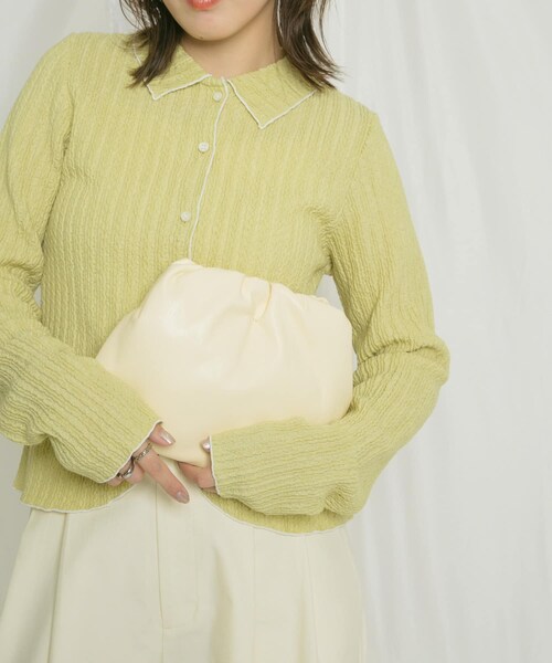 KBF（ケイビーエフ）の「ボールチェーンギャザーBAG（ハンドバッグ・レディース・SILVER/YELLOW/BLACK・one）」の13枚目の写真