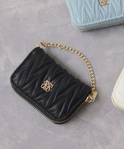 VIS（ビス）の「プリーツ加工ポーチチャーム（チャーム・レディース・ブラック/キナリ/サックス・F）」の7枚目の写真