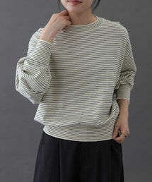 FORK&SPOON ボーダークルーネックニット