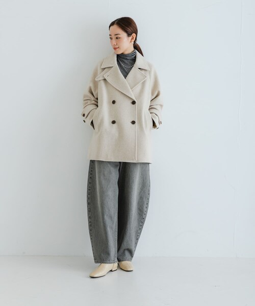 URBAN RESEARCH(アーバンリサーチ)の「『MADE IN JAPAN』スクエアトゥローヒールショートブーツ(ブーツ・レディース・IVORY/BLACK・23.5/24/24.5/25)」の8枚目の写真