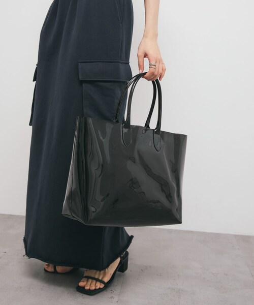 KBF（ケイビーエフ）の「クリアトートBAG（トートバッグ・レディース・BROWN/BLACK・one）」の5枚目の写真