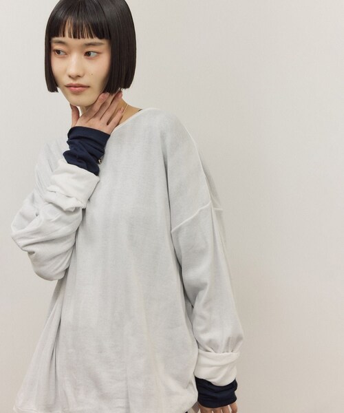 ADAM ET ROPE'（アダムエロペ）の「【Miller for ADAM ET ROPE'】別注 L/S SHEER TEE（2PACK）（Tシャツ/カットソー・レディース・ホワイト/レッド・F）」の14枚目の写真