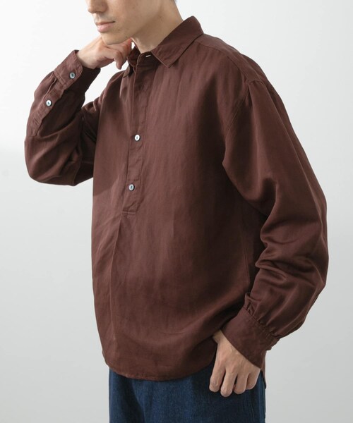 ITEMS URBANRESEARCH(アイテムズ アーバンリサーチ)の「Linen Blend Pullover Shirts(シャツ/ブラウス・メンズ・NVY/BRN/BLK・M/L)」の20枚目の写真