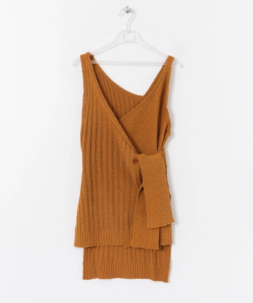 LAATO（ラート）の「WRAP KNIT TANK（タンクトップ・レディース・スパイス/クリーム・FREE）」の2枚目の写真