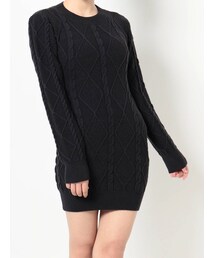 GYDA | BACK OPENケーブルニットワンピース(ワンピース)