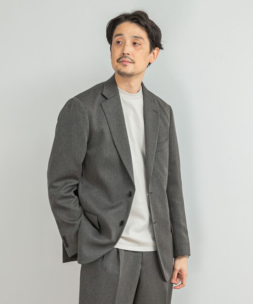 URBAN RESEARCH DOORS（アーバンリサーチドアーズ）の「LIFE STYLE TAILOR　レトロヘリンボンストレッチジャケット（テーラードジャケット・メンズ・BLACK/GRAY・S/M/L/XL）」の2枚目の写真