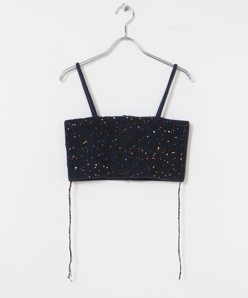 URBAN RESEARCH（アーバンリサーチ）の「TAN　SPANGLE KNITTED BAND TOP（ニット/セーター・レディース・NAVY/WHITE・FREE）」の2枚目の写真