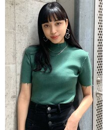 EMODA | クラッシュショートリブニット(ニット/セーター)