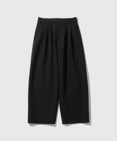 ADAM ET ROPE'（アダムエロペ）の「コットンダブルクロス　バギースラックス（スラックス・メンズ・ブラック/ベージュ・L/M）」の5枚目の写真