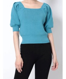 EMODA | バックタイコンパクトトップ(ニット/セーター)