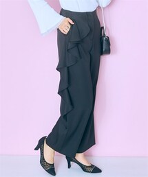 marun | ＜大きいサイズ＞サイドラッフルワイドパンツ　marun(スラックス)