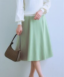 nissen | ダブルクロス6枚ハギフレアスカート（70cm丈）<大きいサイズ有>(スカート)