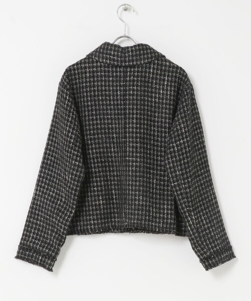 URBAN RESEARCH ROSSO（アーバンリサーチロッソ）の「F by ROSSO　ベロアツイードジャケット（テーラードジャケット・レディース・GRAY/BLACK・FREE）」の13枚目の写真