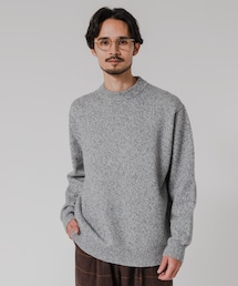 URBAN RESEARCH | MIX MOULINE CREW-NECK KNIT(ニット/セーター)