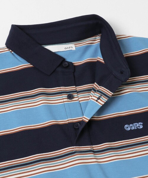 URBAN RESEARCH Sonny Label（アーバンリサーチサニーレーベル）の「OOPS　接触冷感ボーダーポロシャツ（ポロシャツ・メンズ・IVORY/NAVY・M/L/XL）」の9枚目の写真