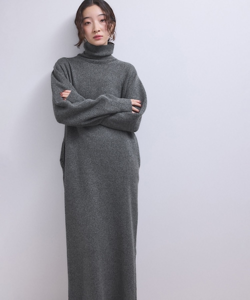 ADAM ET ROPE'（アダムエロペ）の「【WEB限定】2WAYニットポロワンピース（ワンピース・レディース・チャコール/グレー/ブラウン・F）」の2枚目の写真