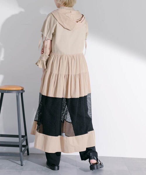 THE GOODLAND MARKET（ザグッドランドマーケット）の「old honey　-OH- 72℃ dress（ワンピース・レディース・beige/white・FREE）」の10枚目の写真