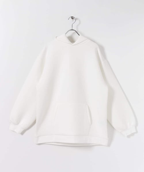 ITEMS URBANRESEARCH（アイテムズ アーバンリサーチ）の「ダンボールニットBIGパーカー（パーカー・レディース・LIGHT BLUE/WHITE/BLACK・one）」の13枚目の写真