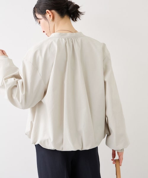 VIS(ビス)の「ボリュームバルーンブルゾン/UVケア・イージーケア(ブルゾン・レディース・ブラック/キナリ/カーキ・F)」の7枚目の写真