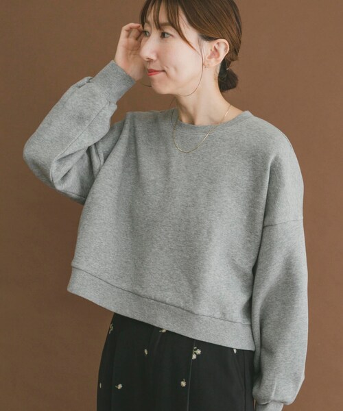 ITEMS URBANRESEARCH（アイテムズ アーバンリサーチ）の「『UR TECH』ハイヒートコットンクルーネックスウェット（スウェット・レディース・GRY/BRD/BLK・Free）」の11枚目の写真