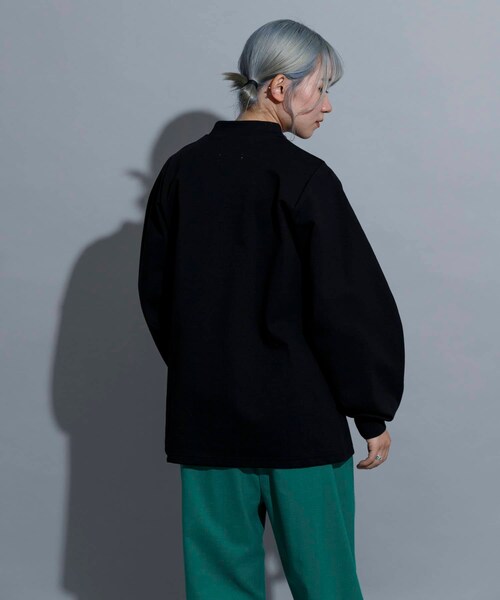 THE GOODLAND MARKET（ザグッドランドマーケット）の「『別注』MIDIUMISOLID×TGM　Recycled polyester PULLOVER（Tシャツ/カットソー・レディース・L.Beige/C.Gray/BLACK・one）」の7枚目の写真