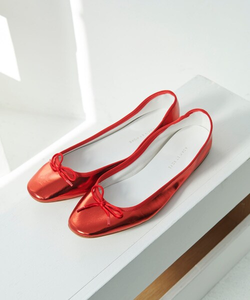 ADAM ET ROPE'（アダムエロペ）の「【サステナブル】メタリックバレエ（バレエシューズ・レディース・ブラック/サックス/レッド/ゴールド/シルバー/その他・25.0/22.5/23.0/23.5/24.0/24.5）」の10枚目の写真