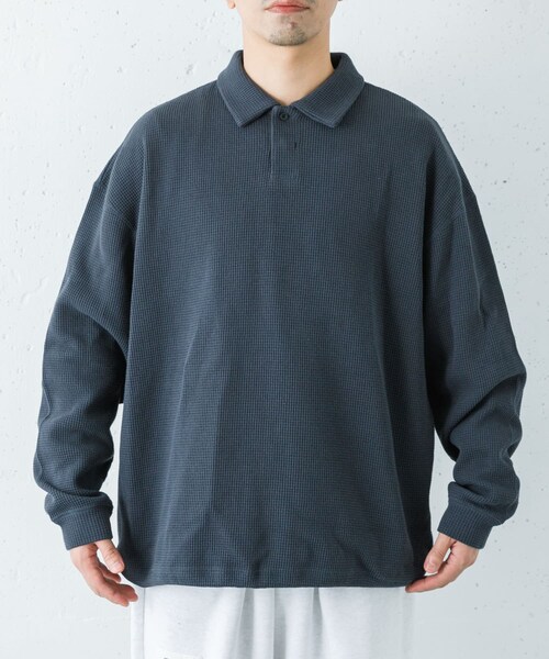 URBAN RESEARCH(アーバンリサーチ)の「『UR TECH』Wide Dad Dad TECH ポロプルオーバー(ポロシャツ・メンズ・D.NAVY/CHARCOAL・1/2)」の15枚目の写真