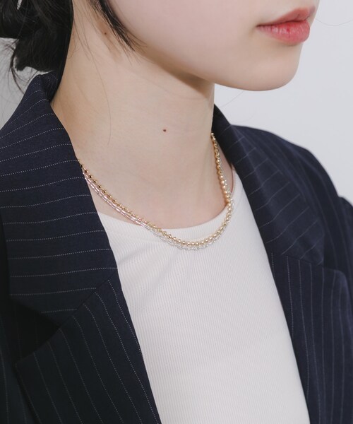 SMELLY（スメリー）の「コンビカラーチェーン2セットネックレス（ネックレス・レディース・GD/SV・-）」の8枚目の写真