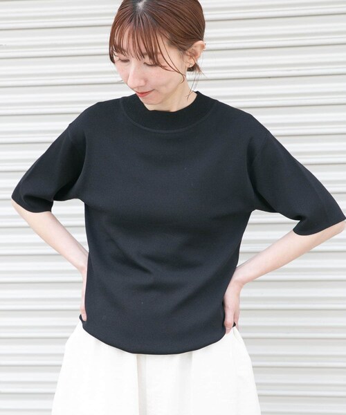 ITEMS URBANRESEARCH（アイテムズ アーバンリサーチ）の「ソウバリハンソデニット（ニット/セーター・レディース・BLK/OFF/K.BEG・FREE）」の20枚目の写真