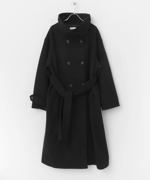 SENSE OF PLACE by URBAN RESEARCH(センスオブプレイスバイアーバンリサーチ)の「スタンドカラーロングコート(テーラードジャケット・レディース・BRN×MOC/GRAY/BLACK・S/M)」の1枚目の写真