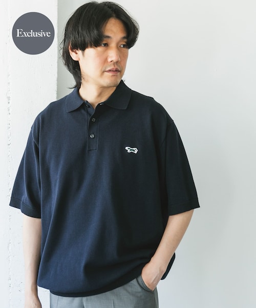 URBAN RESEARCH DOORS（アーバンリサーチドアーズ）の「『XLサイズ/WEB限定』『別注』PENNEYS×DOORS　THE FOX ハイゲージ ニットポロ（ポロシャツ・メンズ・BROWN/GRAY/NAVY・M/L/XL）」の3枚目の写真