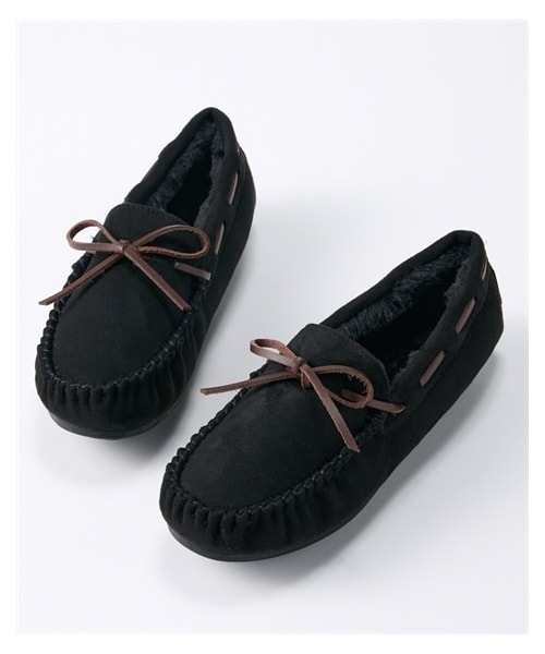 nissen（ニッセン）の「エコファーリボンモカシンシューズ（ワイズ３Ｅ）（バレエシューズ・メンズ・黒/ベージュ/オーク/キャメル/スモーキーグリーン/ネイビー/スモーキーライラック/アイボリー×ツイード調/ライトグレー/黒×ツイード調・SS=21.0~21.5cm/S=22.0~22.5cm/M=23.0~23.5cm/L=23.5~24.0cm/LL=24.5~25.0cm/3L=25.0~25.5cm）」の17枚目の写真