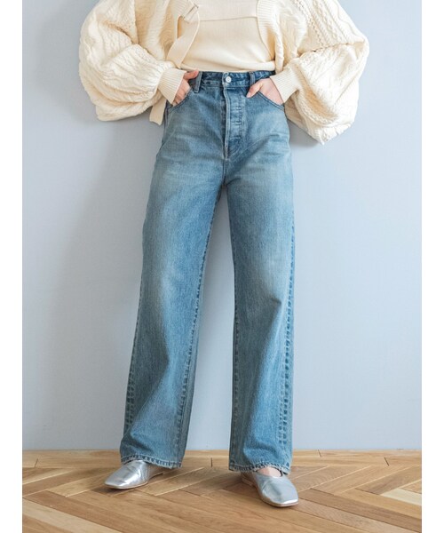 Ungrid（アングリッド）の「ハイウエストルーズストレートデニム（デニムパンツ・レディース・ブルー/インディゴ・24ｲﾝﾁ/25ｲﾝﾁ/26ｲﾝﾁ）」の9枚目の写真