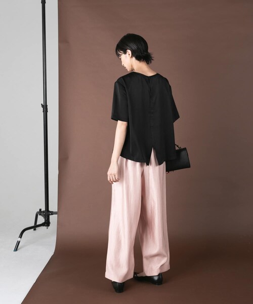 URBAN RESEARCH ROSSO（アーバンリサーチロッソ）の「ブライトツイルイージーパンツ（その他パンツ・レディース・PINK/BLACK・FREE）」の19枚目の写真